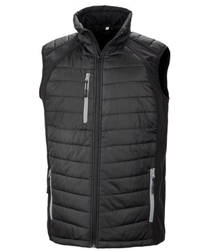 4 x Padded Softshell Bodywarmers in Black Grey by Print Lab Deals — Custom branded clothing by Print Press, featuring premium embroidery produced in our specialist print lab in the UK.