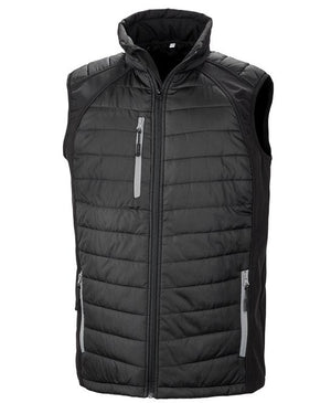 16 x Padded Softshell Bodywarmers in Black Grey by Print Lab Deals — Custom branded clothing by Print Press, featuring premium embroidery produced in our specialist print lab in the UK.