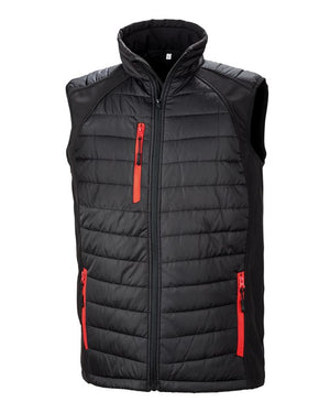 4 x Padded Softshell Bodywarmers in Black Red by Print Lab Deals — Custom branded clothing by Print Press, featuring premium embroidery produced in our specialist print lab in the UK.