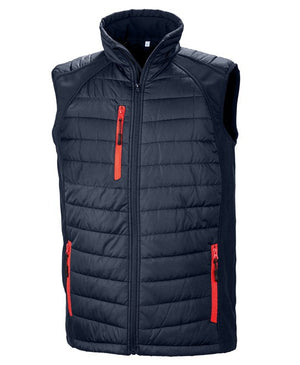 8 x Padded Softshell Bodywarmers in Navy Red* by Print Lab Deals — Custom branded clothing by Print Press, featuring premium embroidery produced in our specialist print lab in the UK.