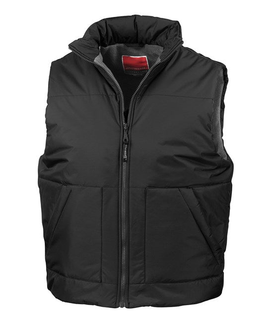 8 x Fleece-Lined Bodywarmer by Result in Black by Print Lab Deals — Custom branded clothing by Print Press, featuring premium embroidery produced in our specialist print lab in the UK.