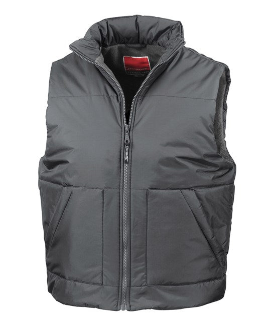 8 x Fleece-Lined Bodywarmer by Result in Dark Grey by Print Lab Deals — Custom branded clothing by Print Press, featuring premium embroidery produced in our specialist print lab in the UK.