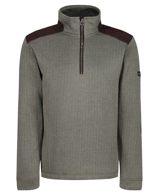 2 x Holbeck 1/2 Zip Fleece By Regatta in Dark Khaki by Print Lab Deals — Custom branded clothing by Print Press, featuring premium embroidery produced in our specialist print lab in the UK.