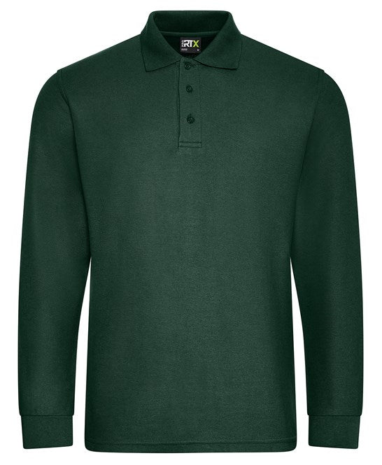 20 x Long Sleeve Polos by Pro RTX in Bottle Green by Print Lab Deals — Custom branded clothing by Print Press, featuring premium embroidery produced in our specialist print lab in the UK.