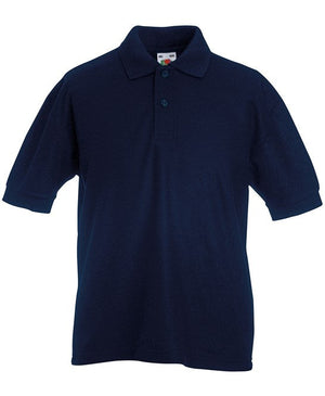 150 x Children's Polos by Fruit of the Loom in Deep Navy by Print Lab Deals — Custom branded clothing by Print Press, featuring premium embroidery produced in our specialist print lab in the UK.