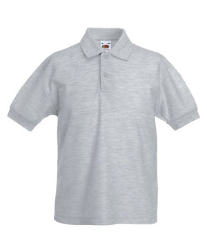 10 x Children's Polos by Fruit of the Loom in Heather Grey by Print Lab Deals — Custom branded clothing by Print Press, featuring premium embroidery produced in our specialist print lab in the UK.