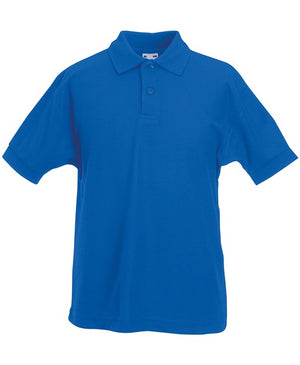 10 x Children's Polos by Fruit of the Loom in Royal by Print Lab Deals — Custom branded clothing by Print Press, featuring premium embroidery produced in our specialist print lab in the UK.