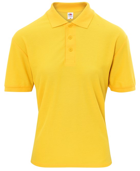 40 x Children's Polos by Fruit of the Loom in Sunflower by Print Lab Deals — Custom branded clothing by Print Press, featuring premium embroidery produced in our specialist print lab in the UK.