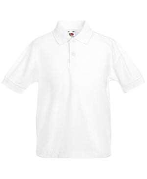 10 x Children's Polos by Fruit of the Loom in White by Print Lab Deals — Custom branded clothing by Print Press, featuring premium embroidery produced in our specialist print lab in the UK.