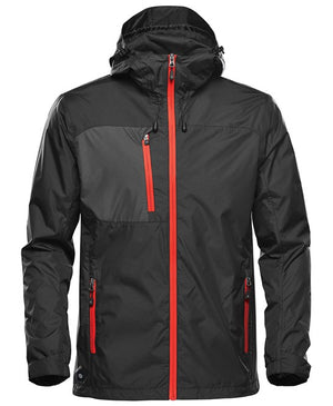 2 x Olympia Jackets by Stormtech in Black Bright Red by Print Lab Deals — Custom branded clothing by Print Press, featuring premium embroidery produced in our specialist print lab in the UK.