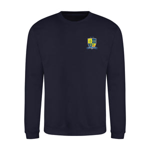 Sweatshirt (£18.35 inc VAT) - Prospect School in Navy by printlab.clothing — Custom branded clothing by Print Press, featuring premium embroidery produced in our specialist print lab in the UK.