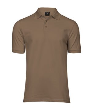 10 x Luxury Stretch Polos by Tee Jays in Wood by Print Lab Deals — Custom branded clothing by Print Press, featuring premium embroidery produced in our specialist print lab in the UK.