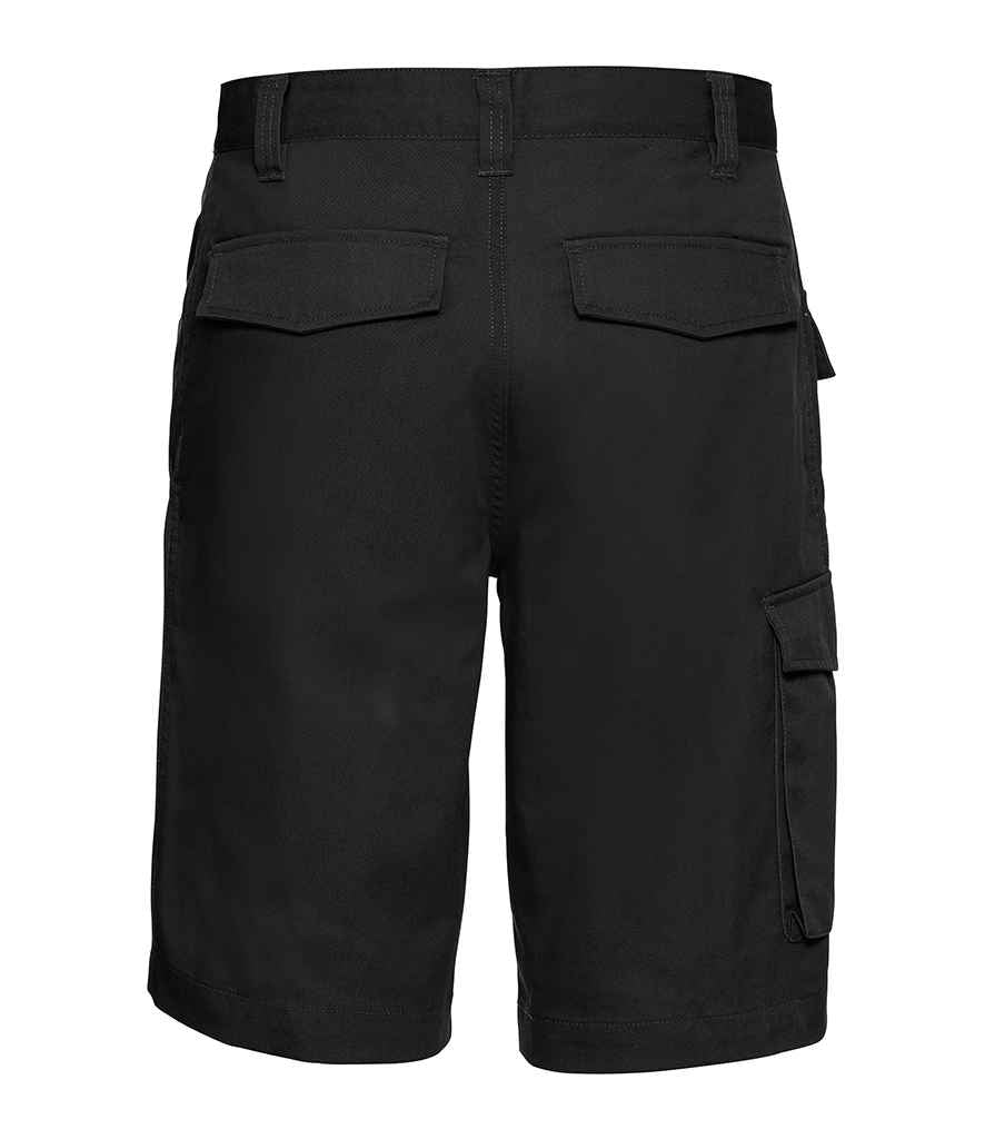Russell Workwear Poly/Cotton Shorts in by Russell — Custom branded clothing by Print Press, featuring premium embroidery produced in our specialist print lab in the UK.