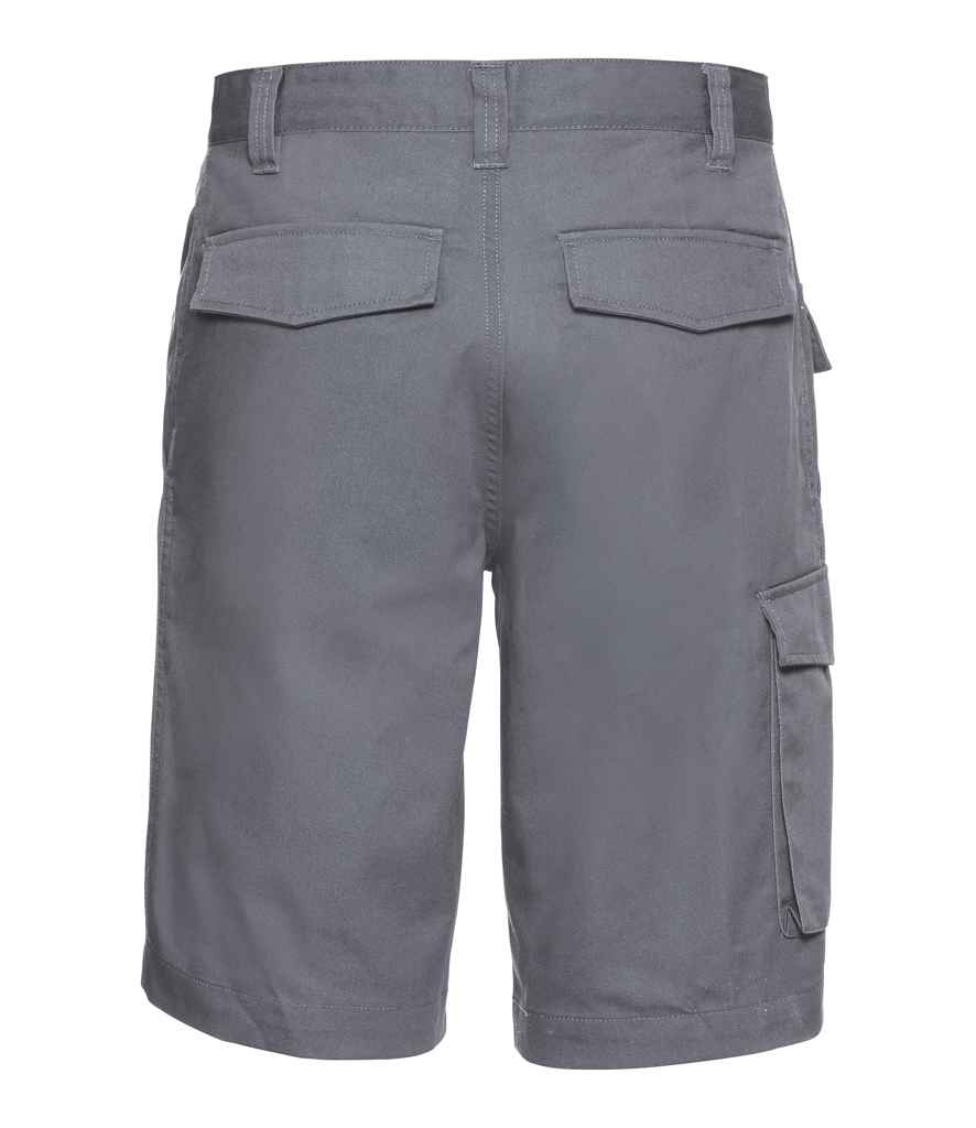 Russell Workwear Poly/Cotton Shorts in by Russell — Custom branded clothing by Print Press, featuring premium embroidery produced in our specialist print lab in the UK.