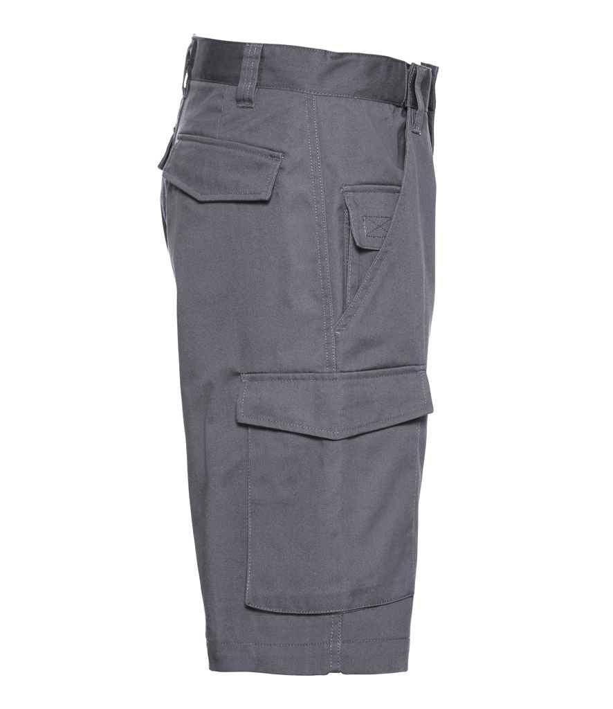 Russell Workwear Poly/Cotton Shorts in by Russell — Custom branded clothing by Print Press, featuring premium embroidery produced in our specialist print lab in the UK.