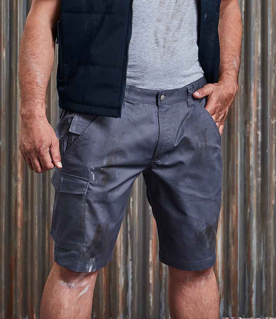 Russell Workwear Poly/Cotton Shorts in by Russell — Custom branded clothing by Print Press, featuring premium embroidery produced in our specialist print lab in the UK.