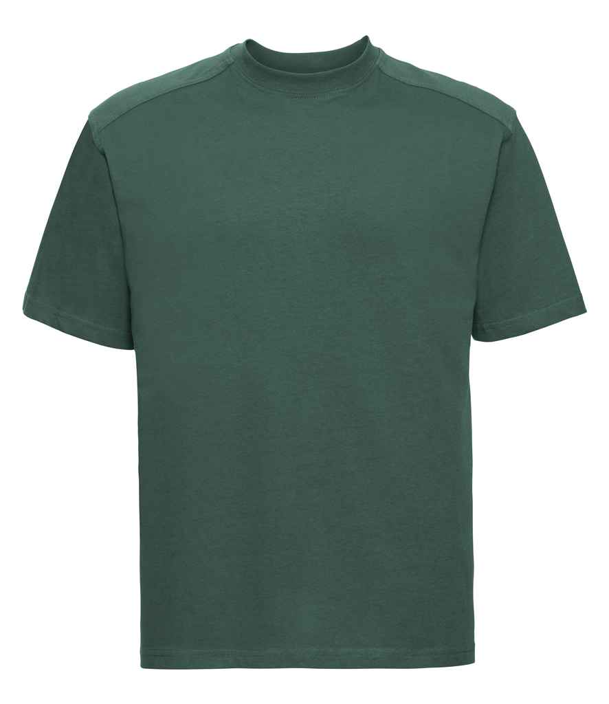 Russell Heavyweight T-Shirt in Bottle Green by Russell — Custom branded clothing by Print Press, featuring premium embroidery produced in our specialist print lab in the UK.