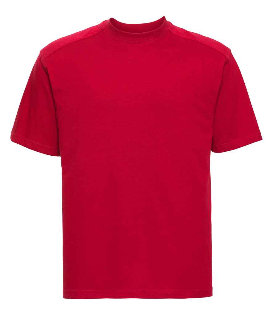 Russell Heavyweight T-Shirt in Classic Red by Russell — Custom branded clothing by Print Press, featuring premium embroidery produced in our specialist print lab in the UK.