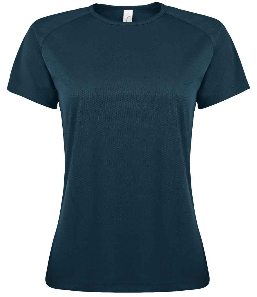 SOLS Ladies Sporty Performance T-Shirt in by SOL'S — Custom branded clothing by Print Press, featuring premium embroidery produced in our specialist print lab in the UK.