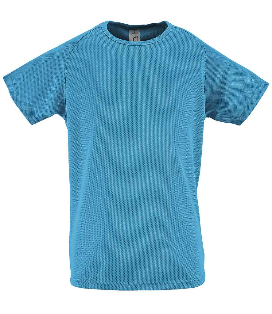 SOLS Kids Sporty T-Shirt in Aqua by SOL'S — Custom branded clothing by Print Press, featuring premium embroidery produced in our specialist print lab in the UK.