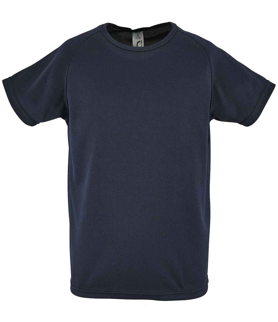 SOLS Kids Sporty T-Shirt in French Navy by SOL'S — Custom branded clothing by Print Press, featuring premium embroidery produced in our specialist print lab in the UK.