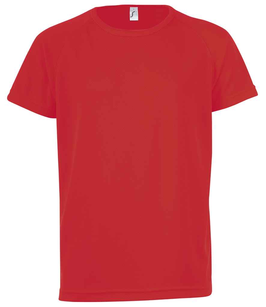 SOLS Kids Sporty T-Shirt in Red by SOL'S — Custom branded clothing by Print Press, featuring premium embroidery produced in our specialist print lab in the UK.