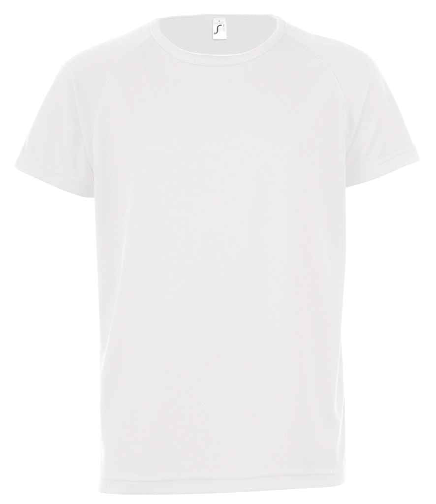 SOLS Kids Sporty T-Shirt in White by SOL'S — Custom branded clothing by Print Press, featuring premium embroidery produced in our specialist print lab in the UK.