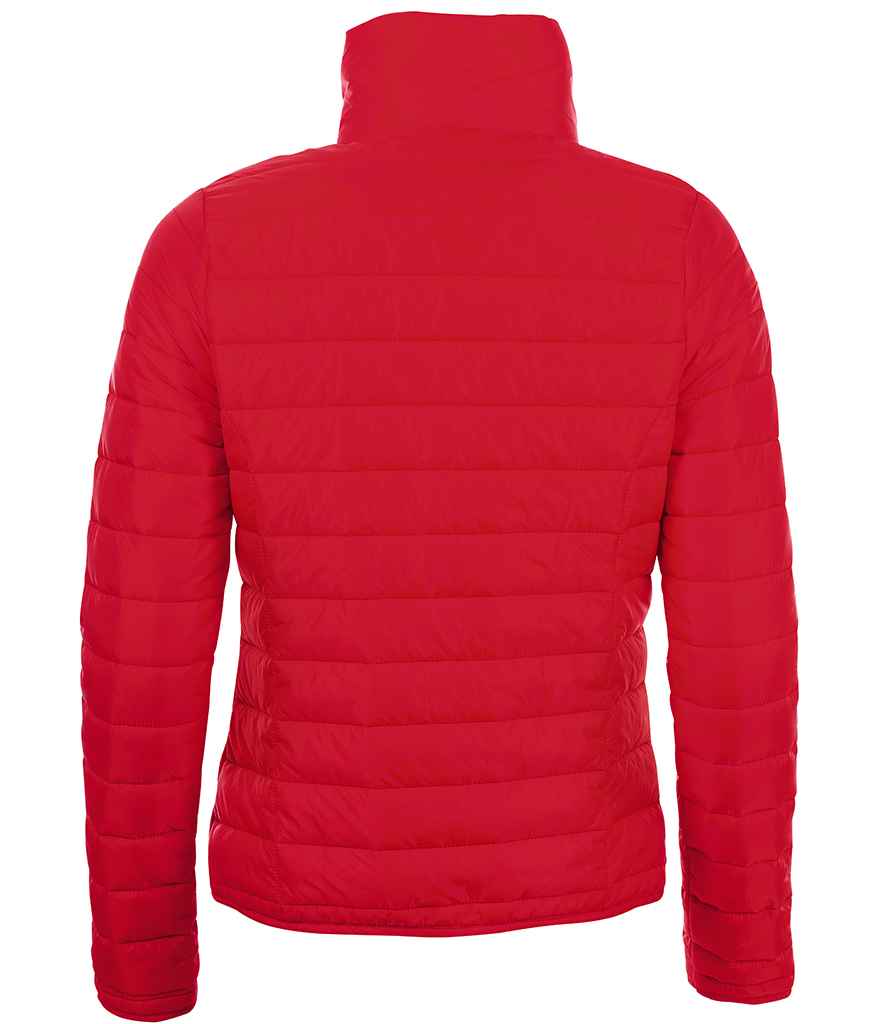 SOLS Ladies Ride Padded Jacket in by SOL'S — Custom branded clothing by Print Press, featuring premium embroidery produced in our specialist print lab in the UK.