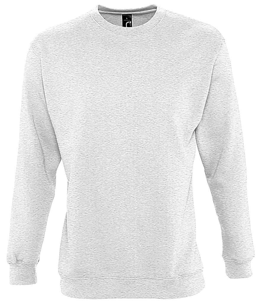 SOLS Unisex Supreme Sweatshirt in Ash by SOL'S — Custom branded clothing by Print Press, featuring premium embroidery produced in our specialist print lab in the UK.