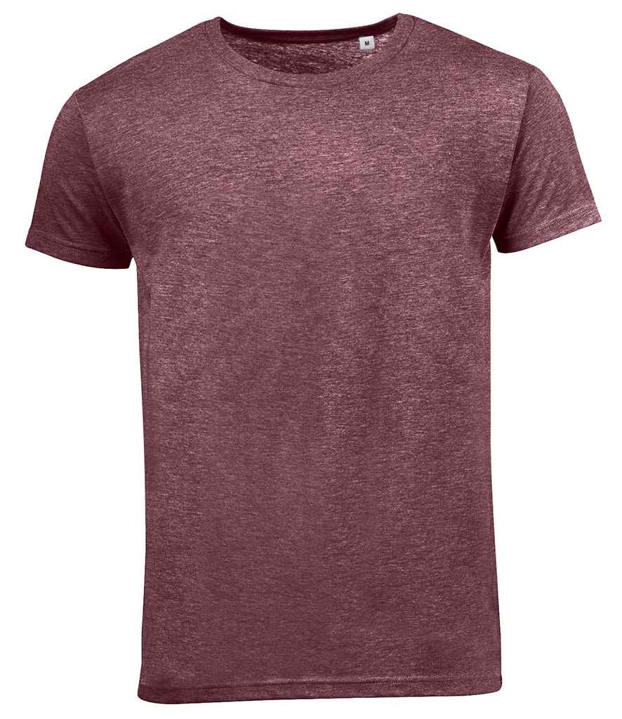 SOLS Mixed T-Shirt in Heather Burgundy by SOL'S — Custom branded clothing by Print Press, featuring premium embroidery produced in our specialist print lab in the UK.