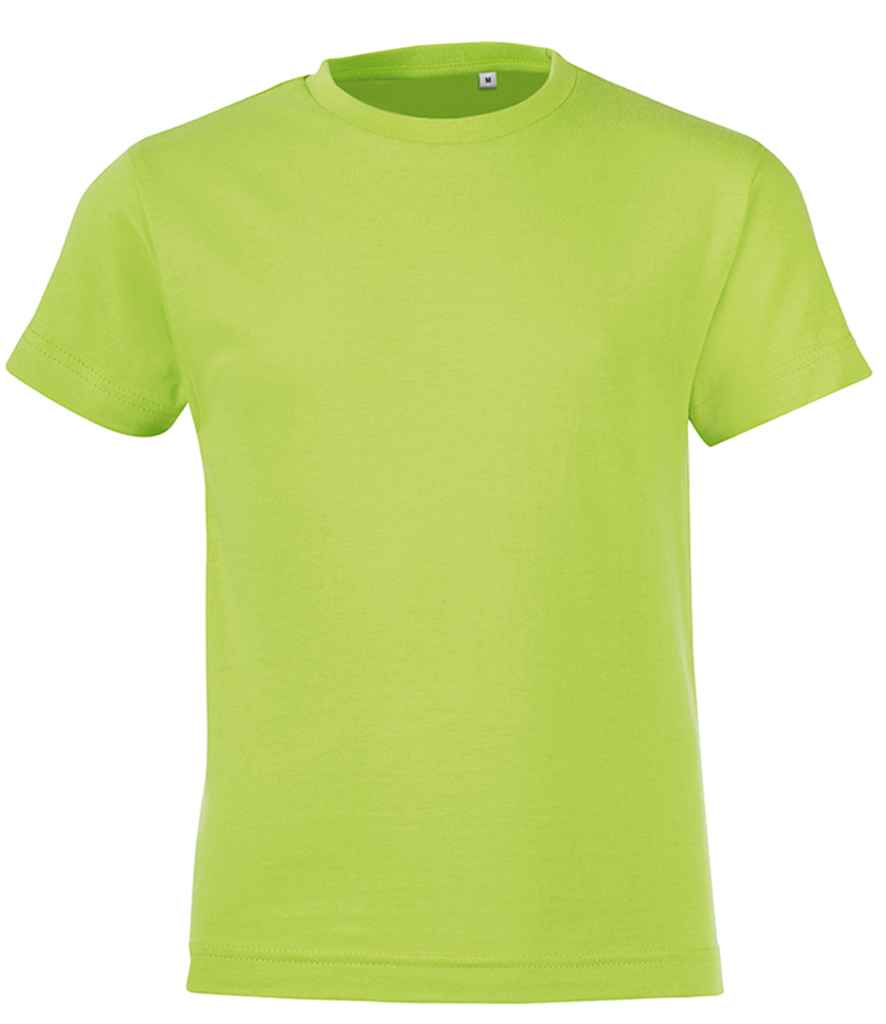 SOLS Kids Regent Fit T-Shirt in Apple Green by SOL'S — Custom branded clothing by Print Press, featuring premium embroidery produced in our specialist print lab in the UK.