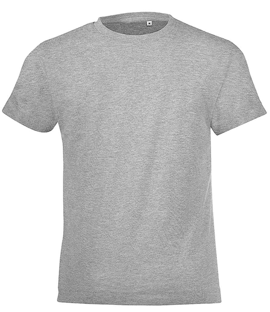 SOLS Kids Regent Fit T-Shirt in Grey Marl by SOL'S — Custom branded clothing by Print Press, featuring premium embroidery produced in our specialist print lab in the UK.
