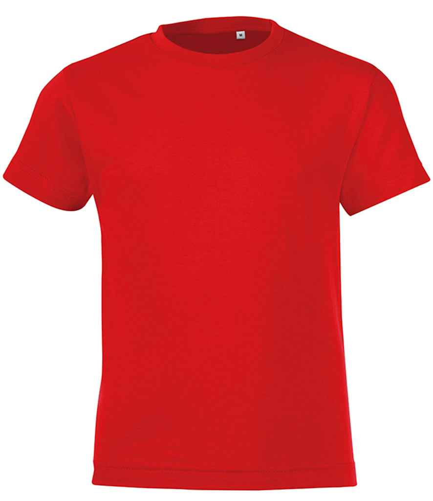 SOLS Kids Regent Fit T-Shirt in Red by SOL'S — Custom branded clothing by Print Press, featuring premium embroidery produced in our specialist print lab in the UK.