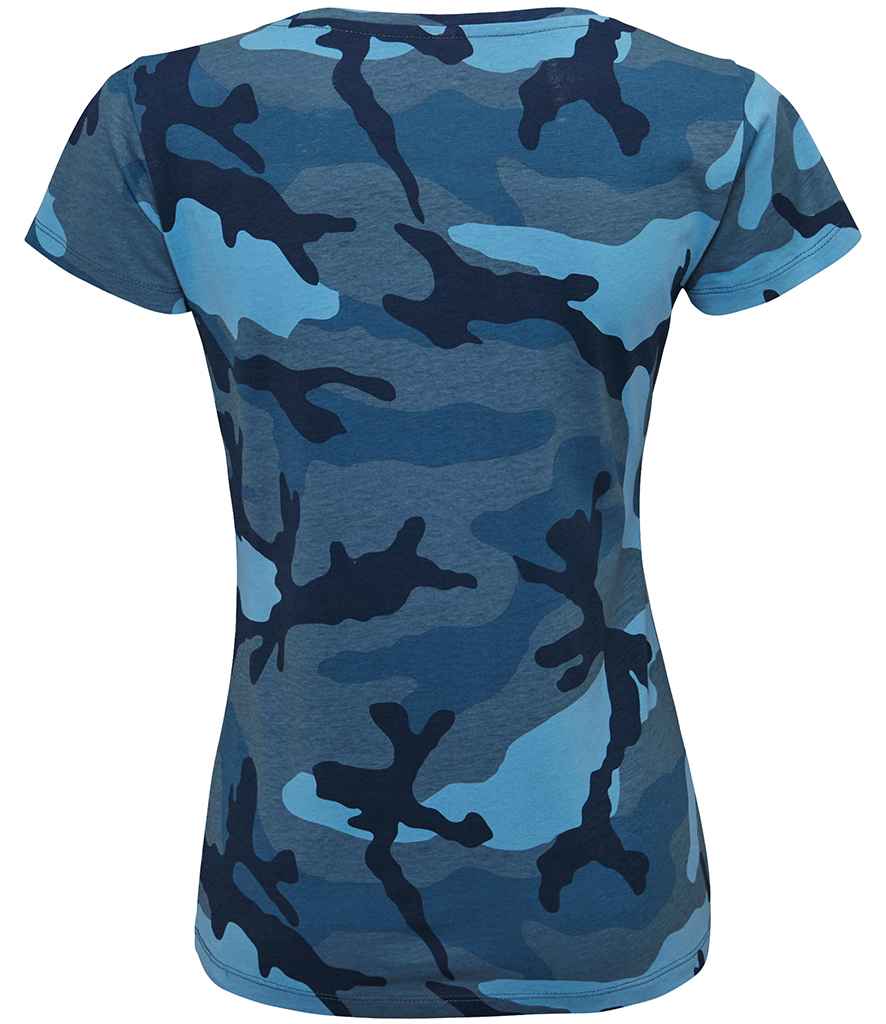 SOLS Ladies Camo T-Shirt in by SOL'S — Custom branded clothing by Print Press, featuring premium embroidery produced in our specialist print lab in the UK.