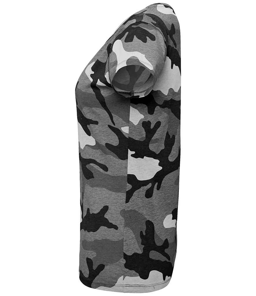 SOLS Ladies Camo T-Shirt in by SOL'S — Custom branded clothing by Print Press, featuring premium embroidery produced in our specialist print lab in the UK.