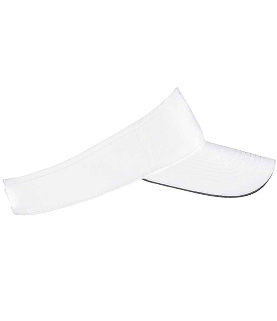 SOLS Ace Sun Visor in ONE White Black by SOL'S — Custom branded clothing by Print Press, featuring premium embroidery produced in our specialist print lab in the UK.