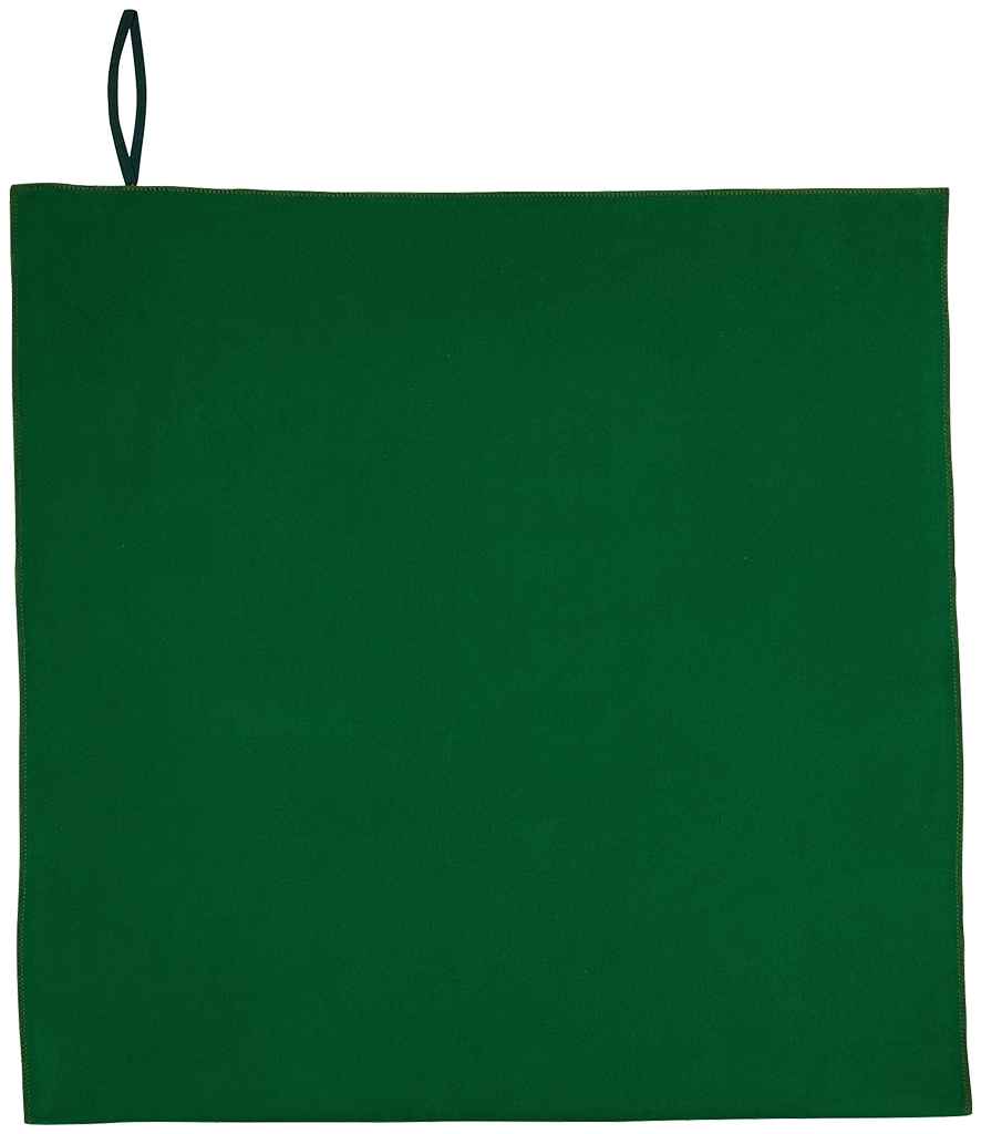 SOLS Atoll 50 Microfibre Hand Towel in ONE Bottle Green by SOL'S — Custom branded clothing by Print Press, featuring premium embroidery produced in our specialist print lab in the UK.