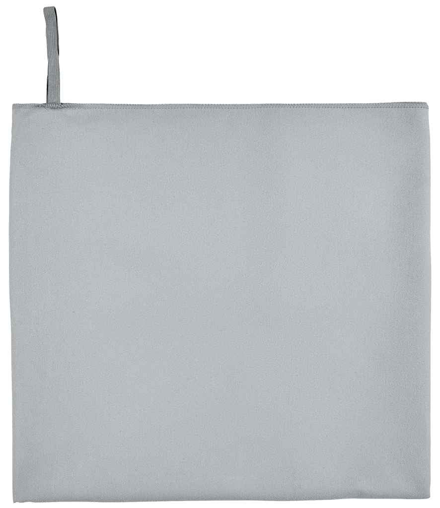 SOLS Atoll 50 Microfibre Hand Towel in ONE Pure Grey by SOL'S — Custom branded clothing by Print Press, featuring premium embroidery produced in our specialist print lab in the UK.