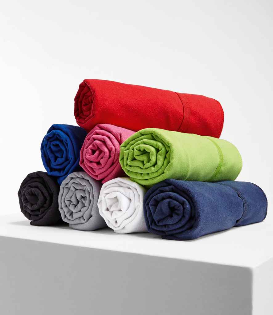 SOLS Atoll 70 Microfibre Bath Towel in ONE Red by SOL'S — Custom branded clothing by Print Press, featuring premium embroidery produced in our specialist print lab in the UK.