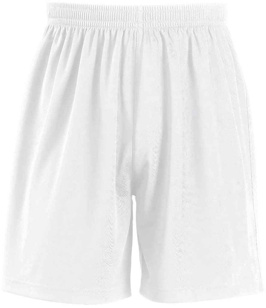 SOLS Kids San Siro 2 Shorts in White by SOL'S — Custom branded clothing by Print Press, featuring premium embroidery produced in our specialist print lab in the UK.