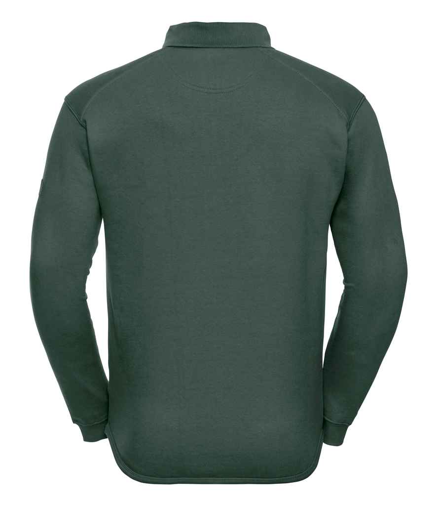 Russell Heavy Duty Collar Sweatshirt in by Russell — Custom branded clothing by Print Press, featuring premium embroidery produced in our specialist print lab in the UK.