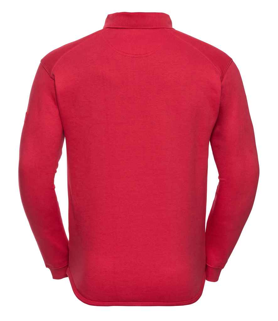 Russell Heavy Duty Collar Sweatshirt in by Russell — Custom branded clothing by Print Press, featuring premium embroidery produced in our specialist print lab in the UK.