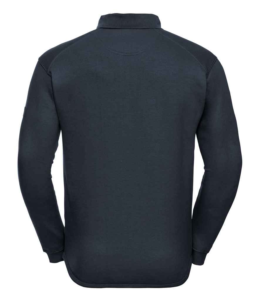 Russell Heavy Duty Collar Sweatshirt in by Russell — Custom branded clothing by Print Press, featuring premium embroidery produced in our specialist print lab in the UK.