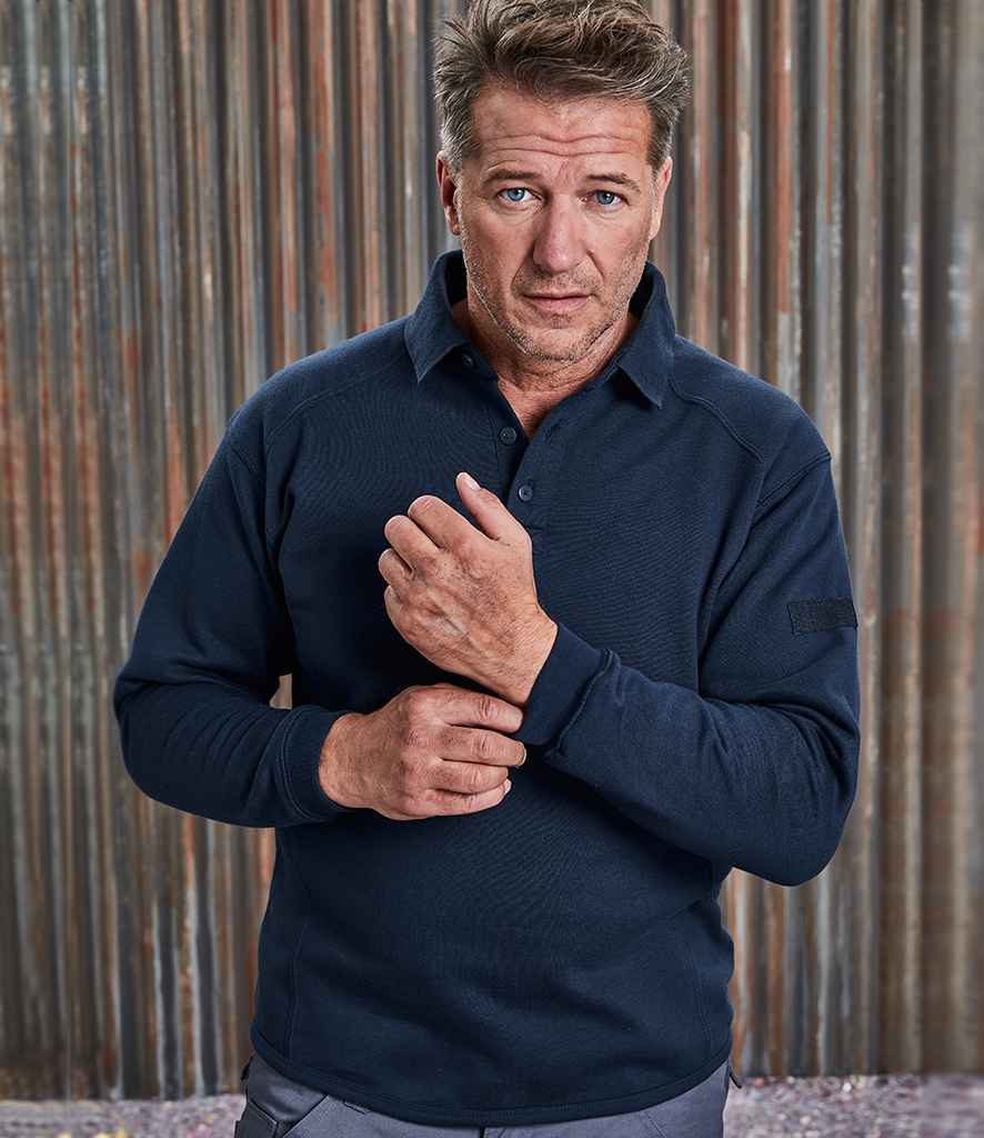 Russell Heavy Duty Collar Sweatshirt in by Russell — Custom branded clothing by Print Press, featuring premium embroidery produced in our specialist print lab in the UK.