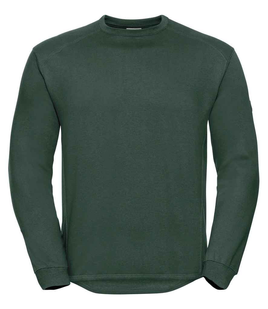 Russell Heavyweight Sweatshirt in Bottle Green by Russell — Custom branded clothing by Print Press, featuring premium embroidery produced in our specialist print lab in the UK.