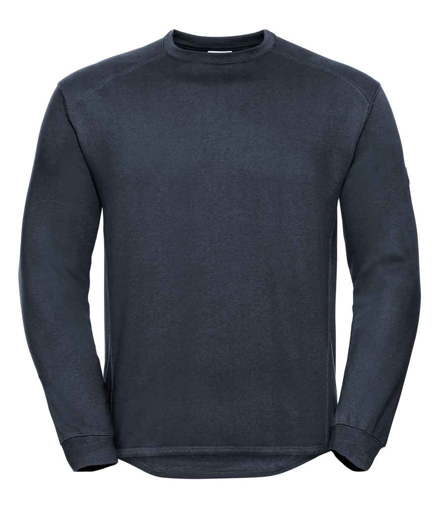Russell Heavyweight Sweatshirt in French Navy by Russell — Custom branded clothing by Print Press, featuring premium embroidery produced in our specialist print lab in the UK.