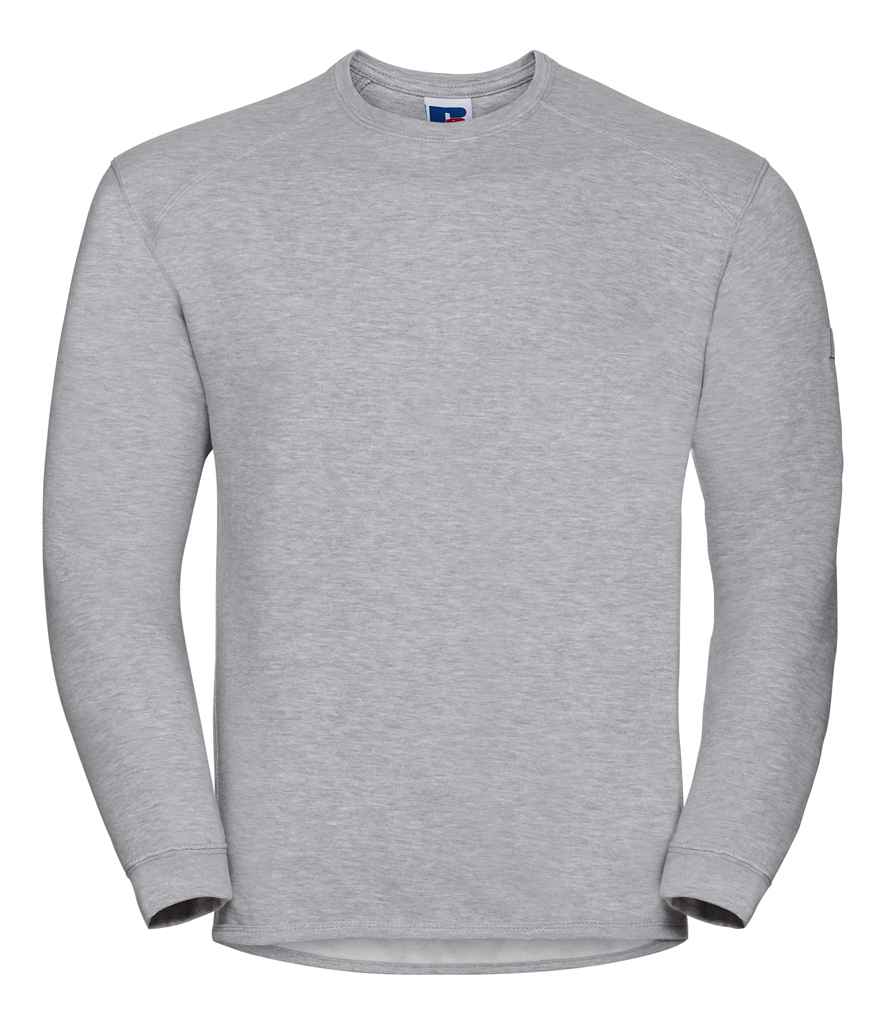 Russell Heavyweight Sweatshirt in Light Oxford by Russell — Custom branded clothing by Print Press, featuring premium embroidery produced in our specialist print lab in the UK.