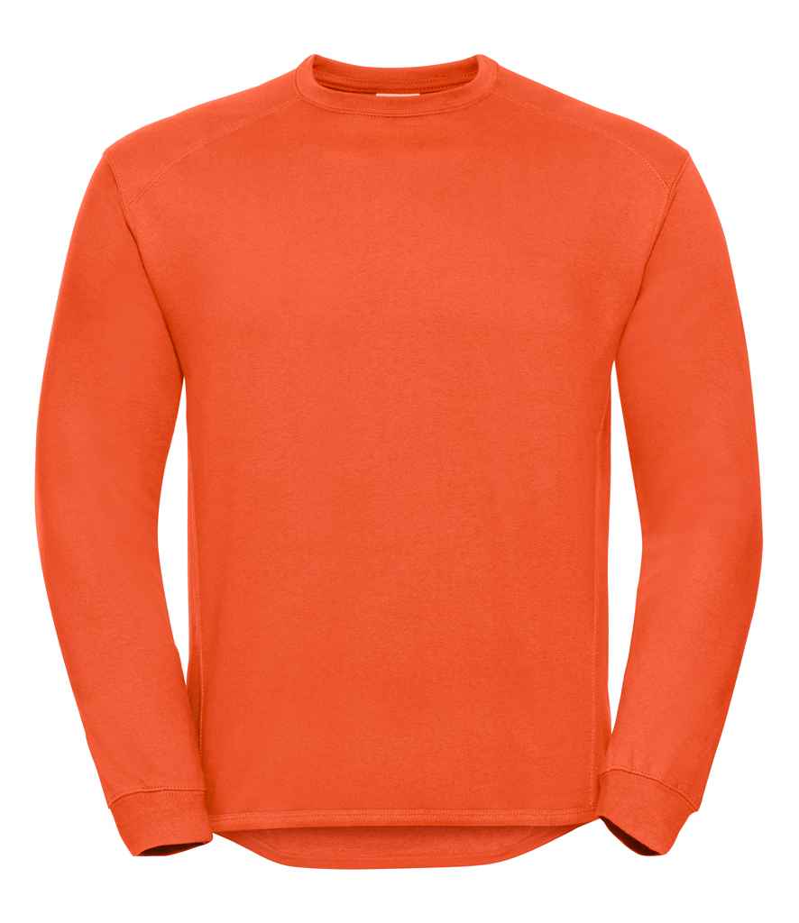 Russell Heavyweight Sweatshirt in Orange by Russell — Custom branded clothing by Print Press, featuring premium embroidery produced in our specialist print lab in the UK.
