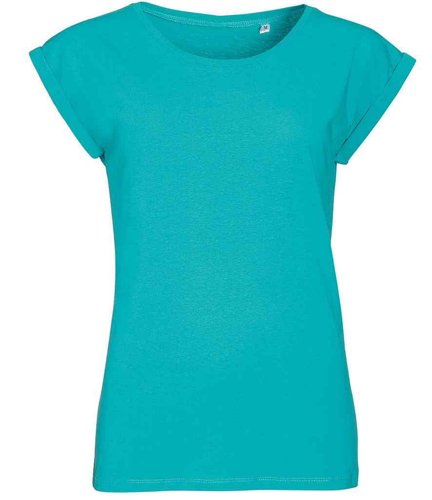 SOL'S Ladies Melba T-Shirt in Caribbean Blue by SOL'S — Custom branded clothing by Print Press, featuring premium embroidery produced in our specialist print lab in the UK.