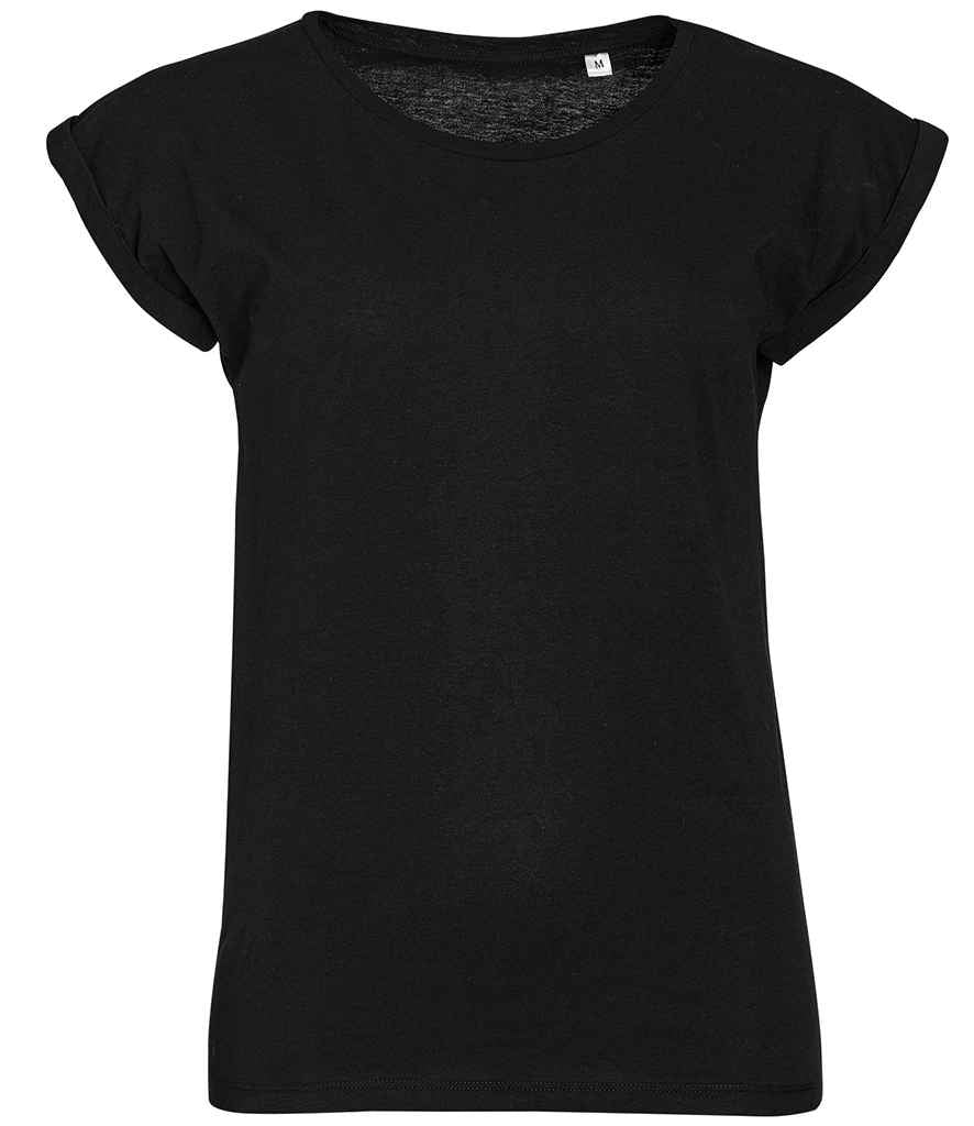 SOL'S Ladies Melba T-Shirt in Deep Black by SOL'S — Custom branded clothing by Print Press, featuring premium embroidery produced in our specialist print lab in the UK.